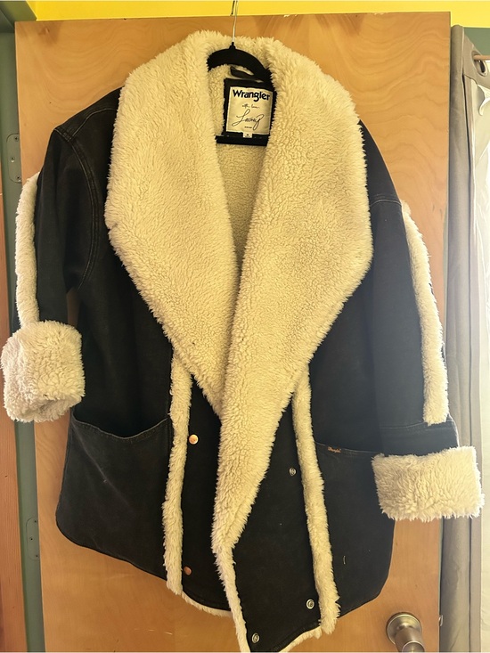 Wrangler Jackets & Blazers - Lainey Wilson X Wrangler black denim coat with fur trim